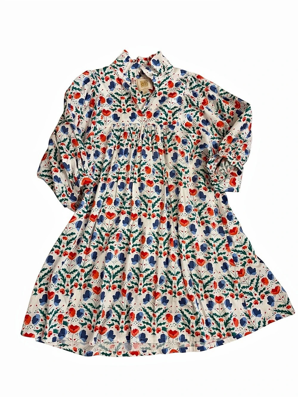 Emily McCarthy Mini Dress in White & Red Like New